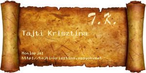 Tajti Krisztina névjegykártya